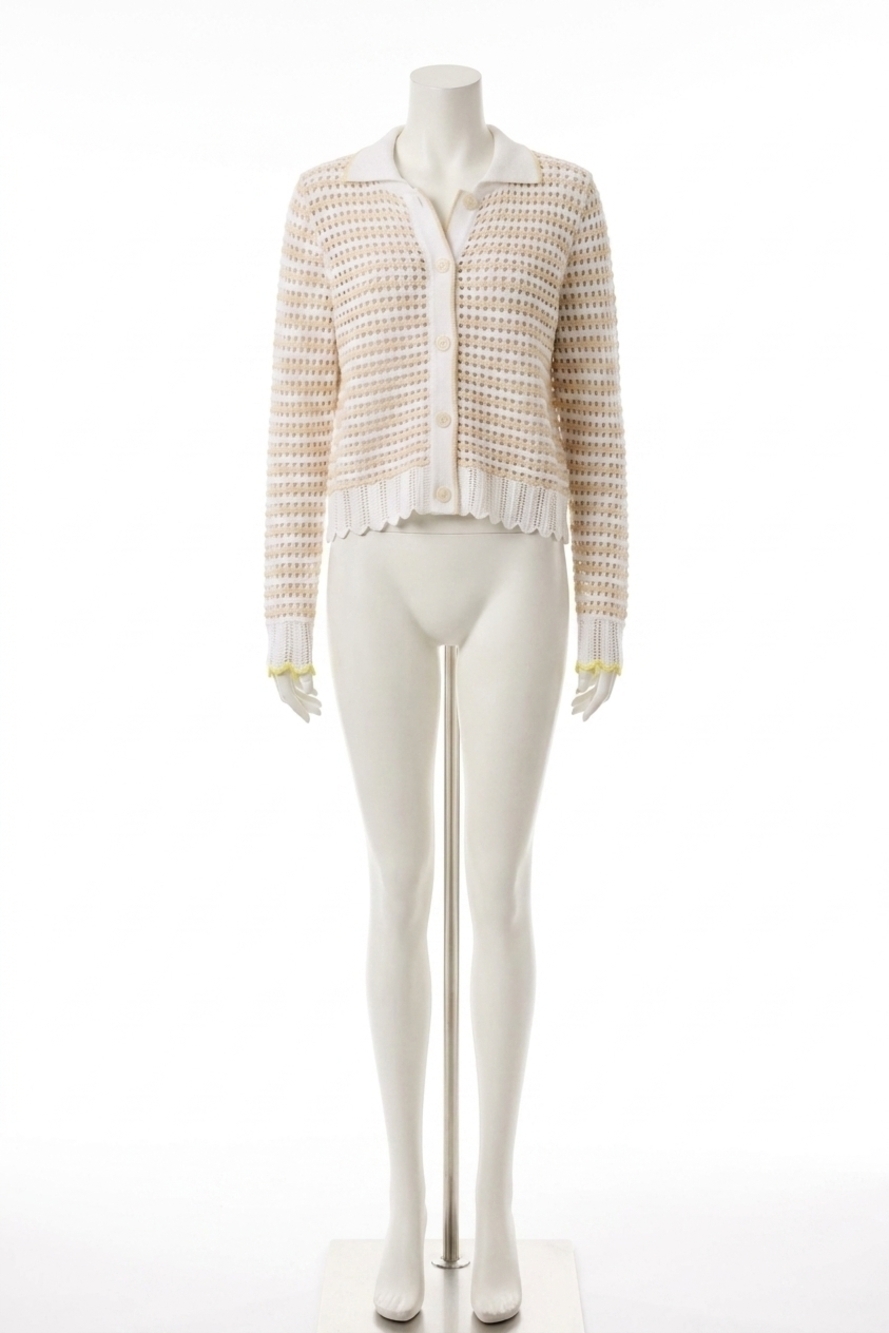 NEW LISA TODD bright idea cardigan in white